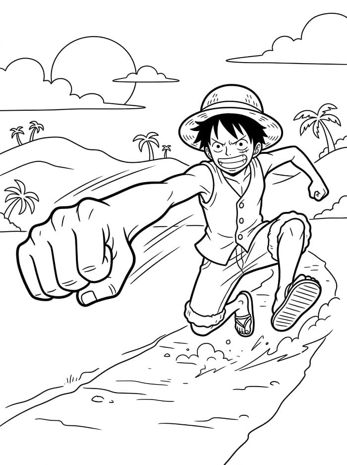 Luffy uit de anime One Piece