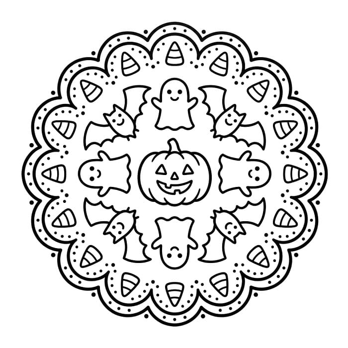 Makkelijke Halloween Mandala