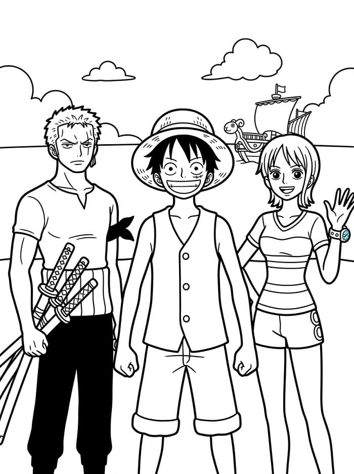 One Piece kleurplaat