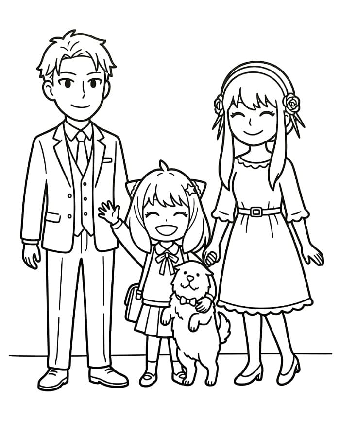 Spy x Family kleurplaat