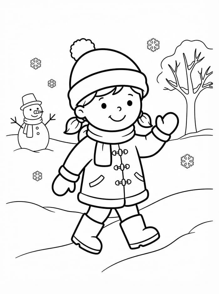 Meisje en de winter