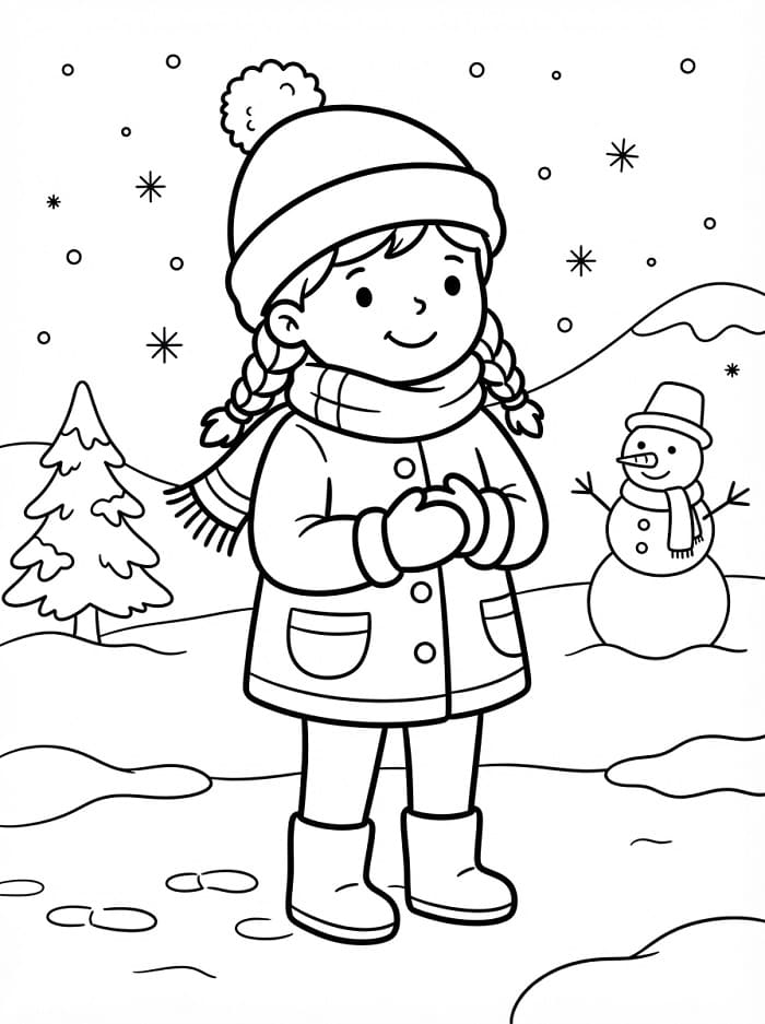 Meisje in de winter