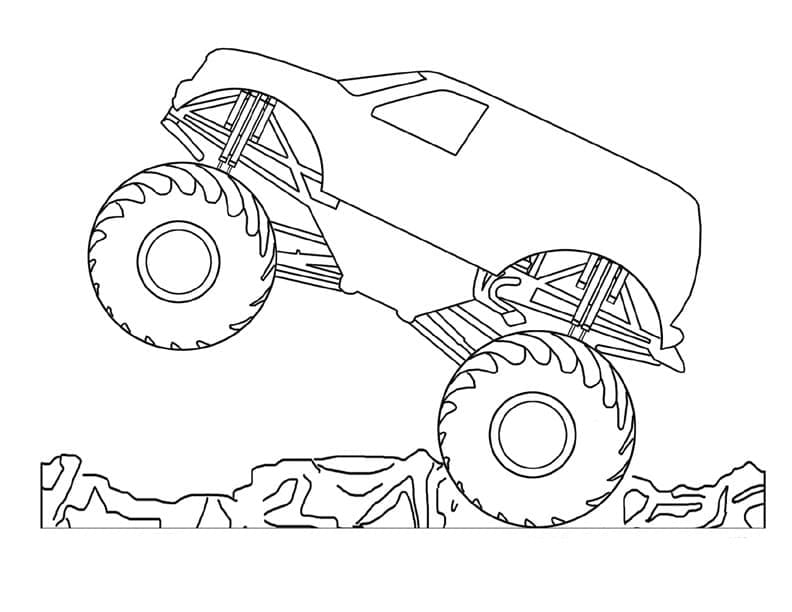 Monstertruck afdrukbaar voor kinderen