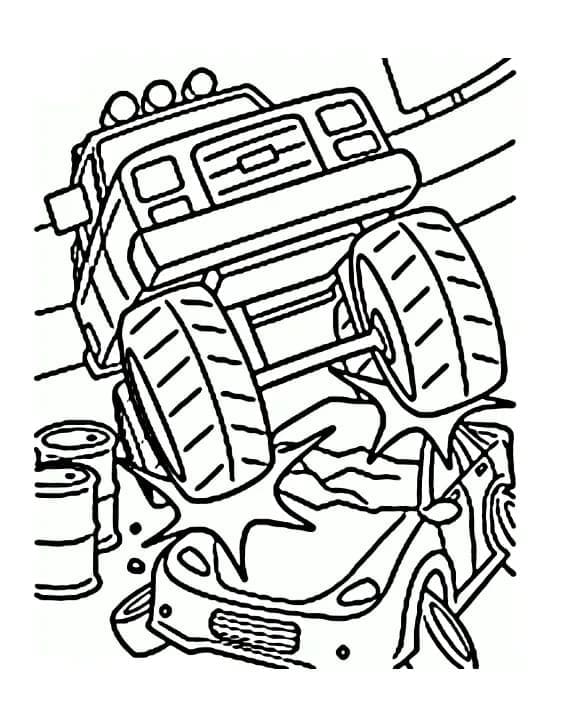 Monstertruck om te printen