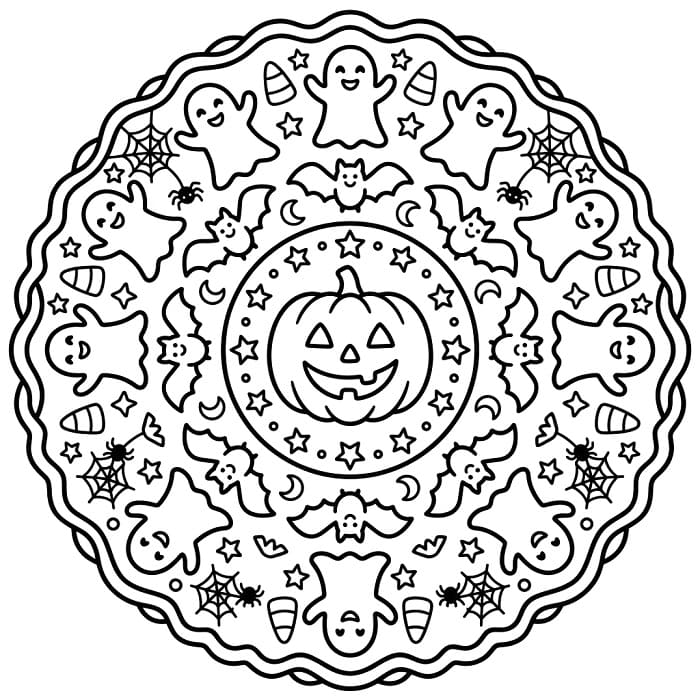 Mooie Halloween Mandala