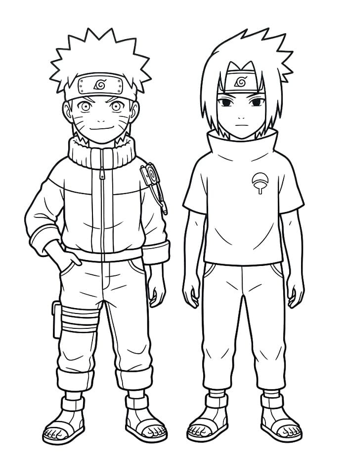 Naruto kleurplaat