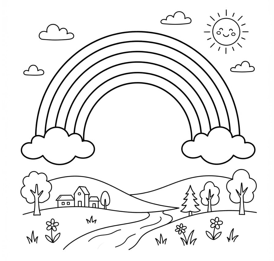 Natuurlijke regenboog