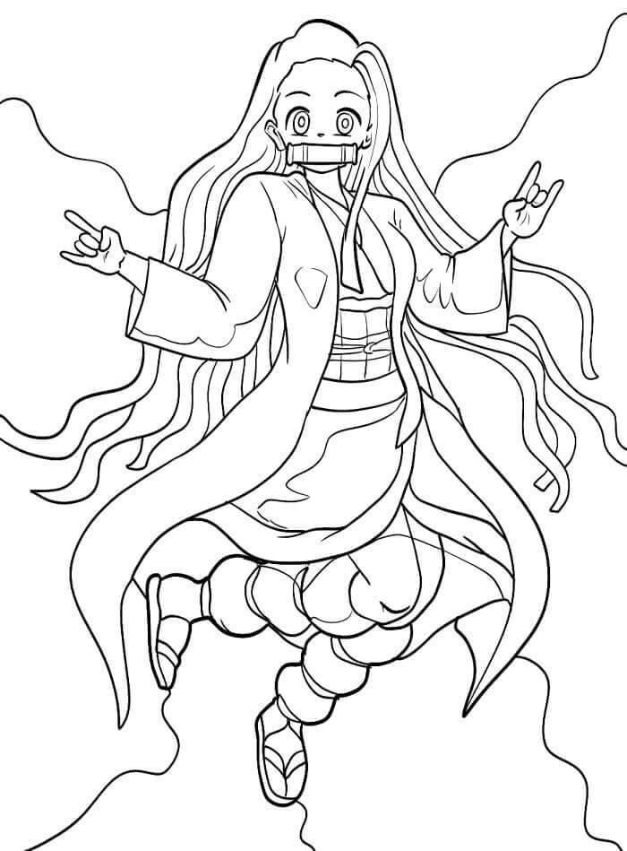 Nezuko om Uit te Printen