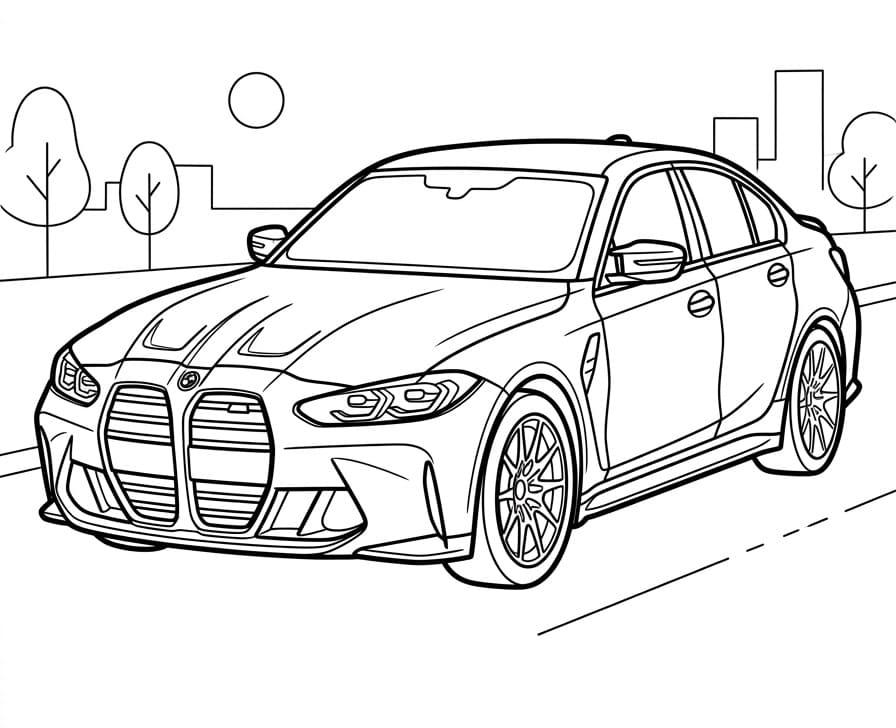 Normale BMW kleurplaat