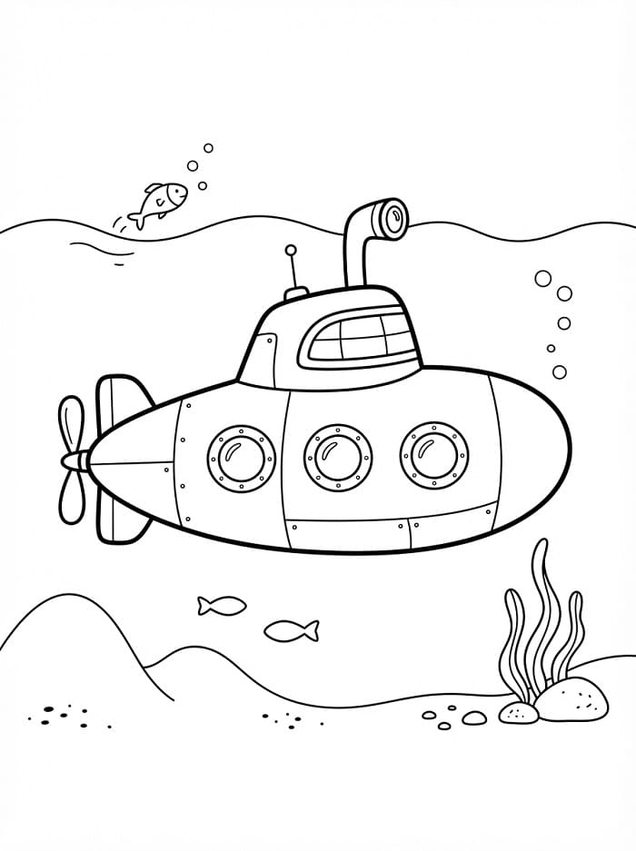 Onderzeeër onder de oceaan
