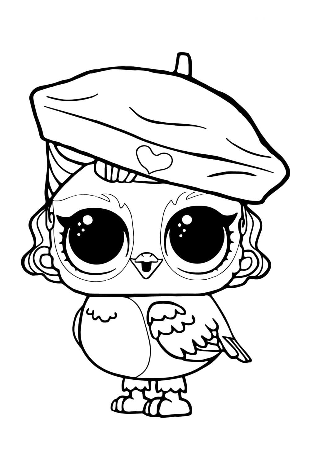 Owl Angel van LOL Pets kleurplaat