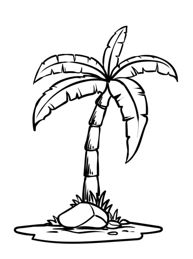 Palmboom afdrukbaar