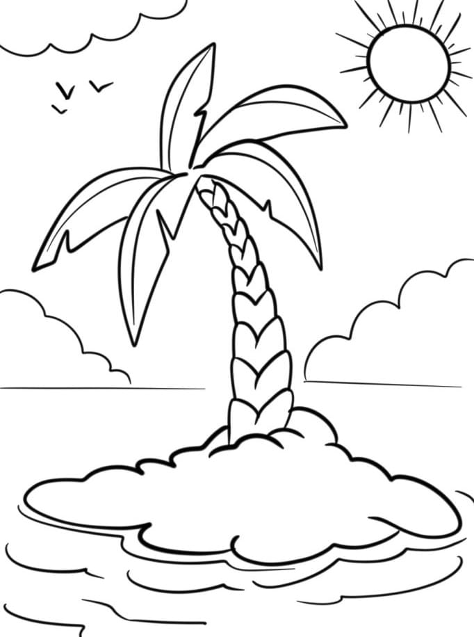 Palmboom afdrukbare afbeelding