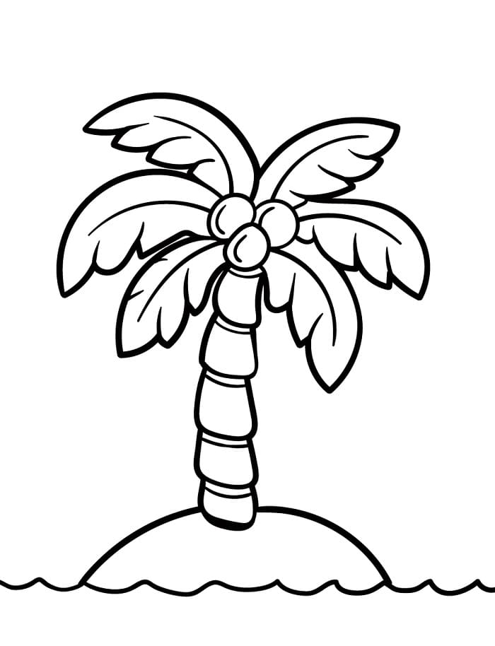 Palmboom gratis printbaar