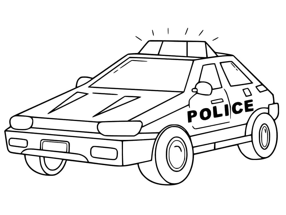 Politieauto afdrukbaar voor kinderen
