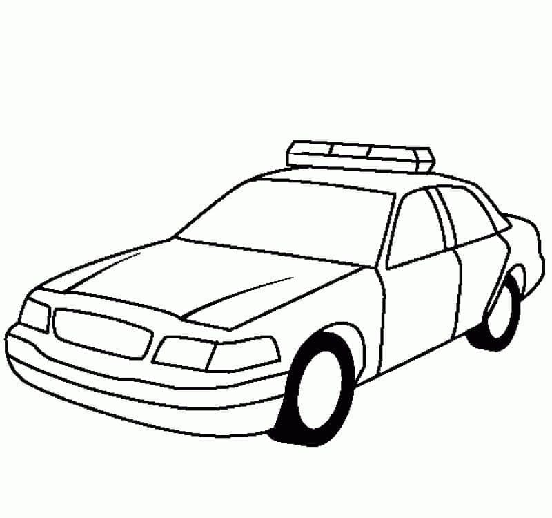 Politieauto afdrukbare afbeelding