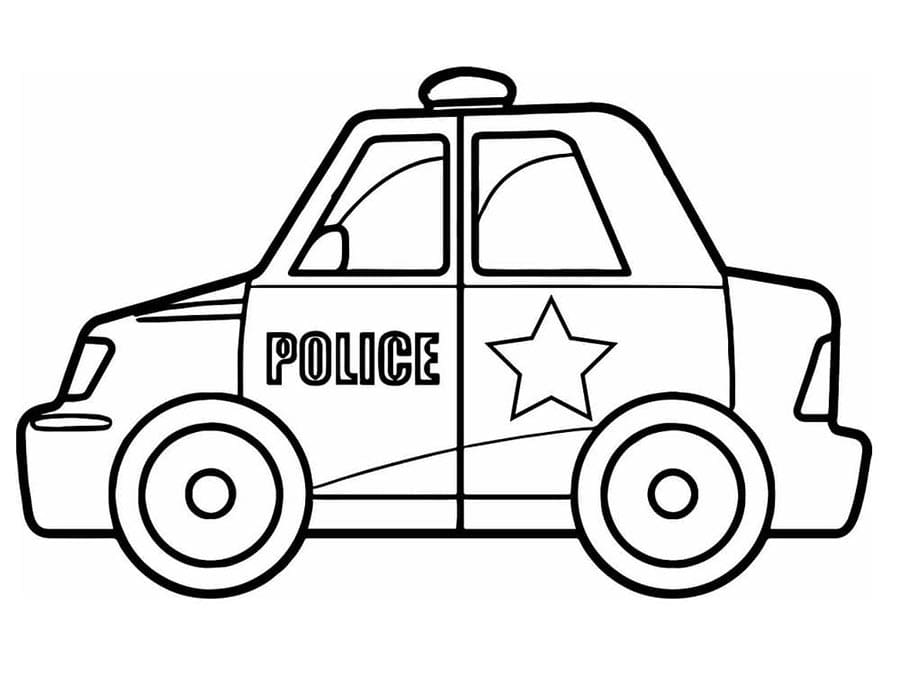 Politieauto om te printen