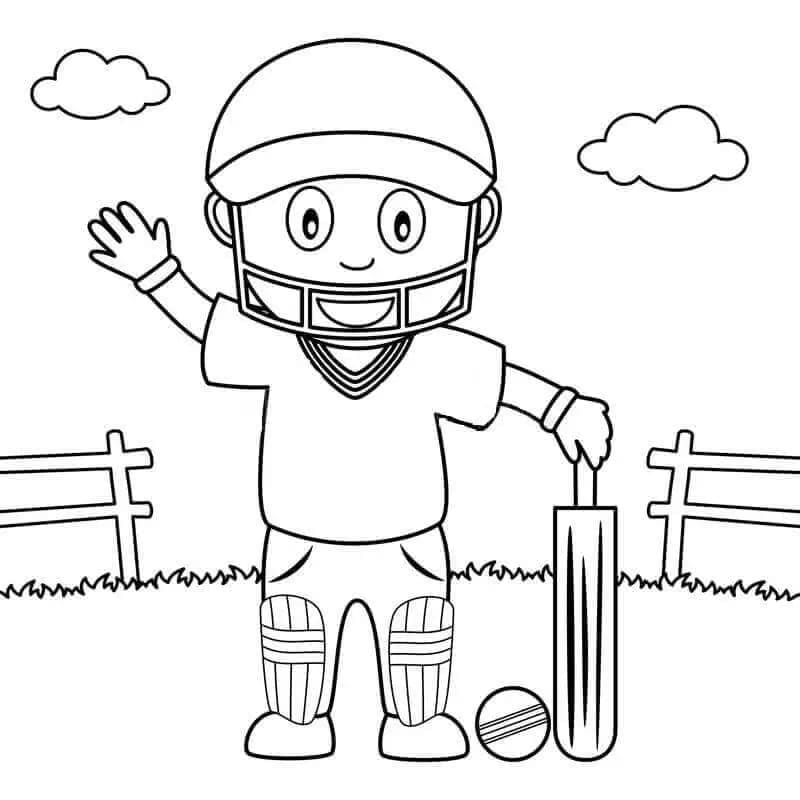Printbaar Cricket voor Kleuters