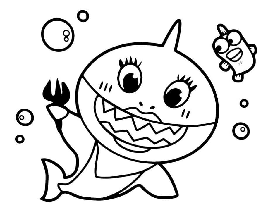 Printbare Baby Shark Afbeelding