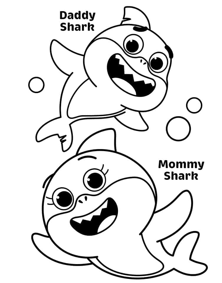 Printbare Baby Shark voor Kinderen