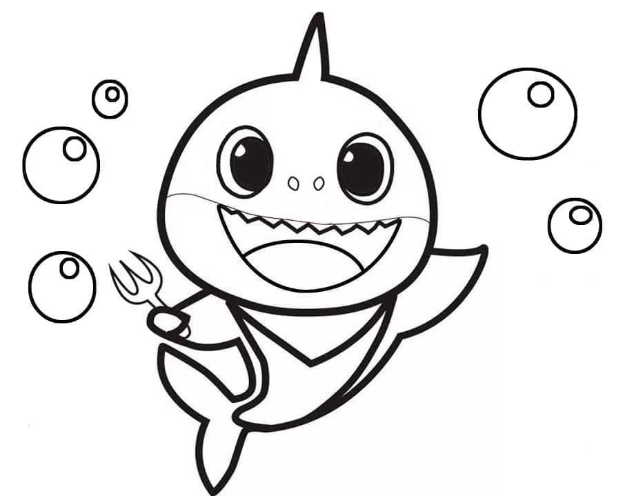Printbare Baby Shark voor Kleuters