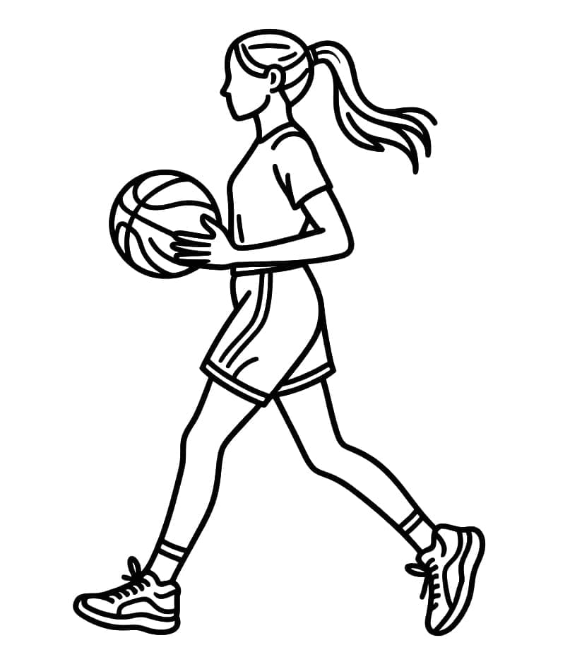 Printbare Basketbal Illustratie