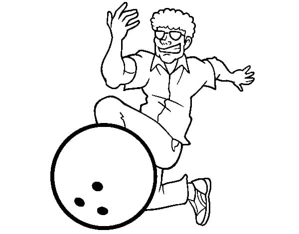 Printbare Bowling Illustratie