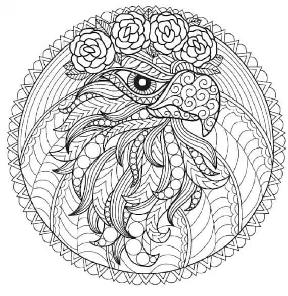 Printbare Dieren Mandala Afbeelding