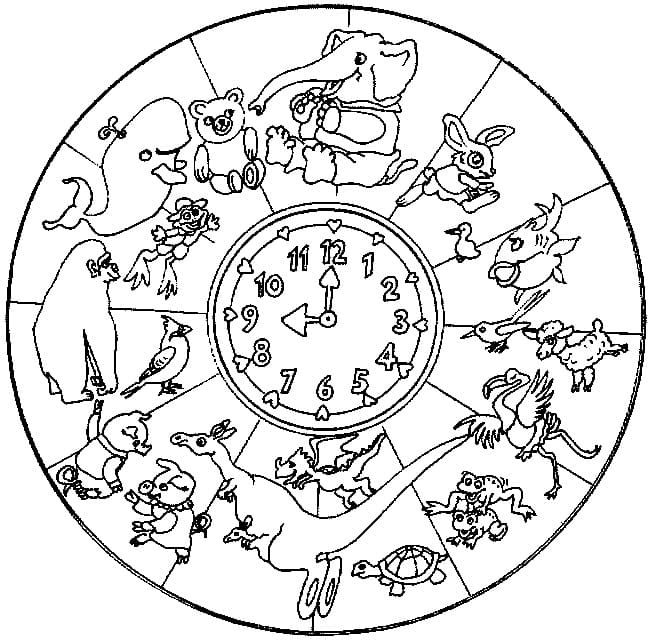 Printbare Dieren Mandala