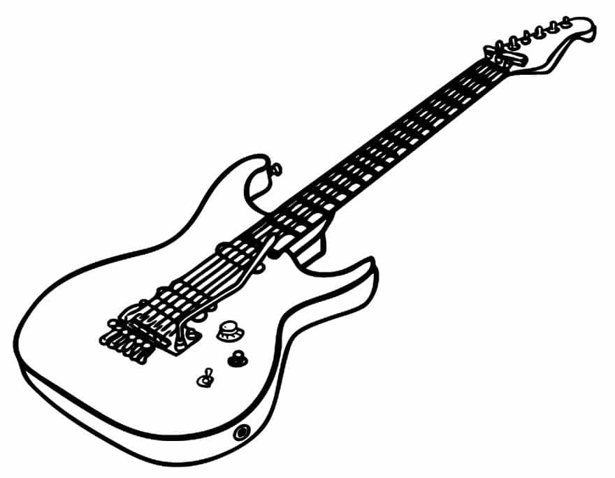 Printbare Gitaar Afbeelding
