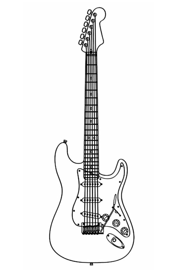 Printbare Gitaar voor Kleuters