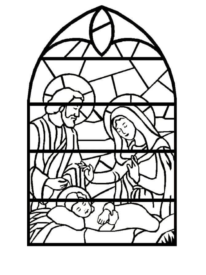 Printbare Glas-in-lood Afbeelding