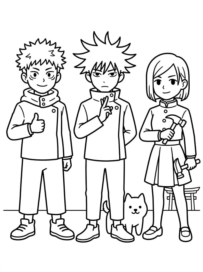 Jujutsu Kaisen kleurplaat