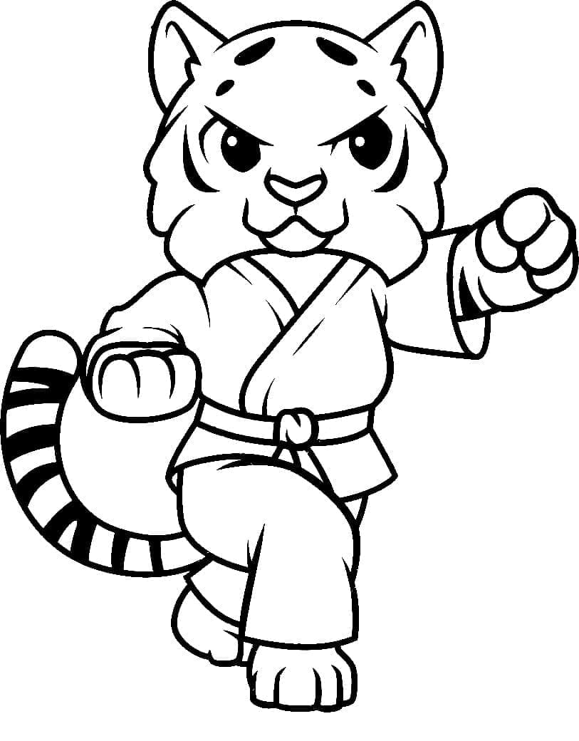 Printbare Karate Illustratie