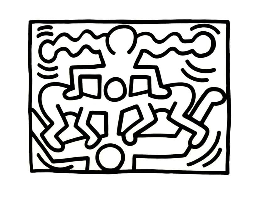 Printbare Keith Haring voor Kinderen
