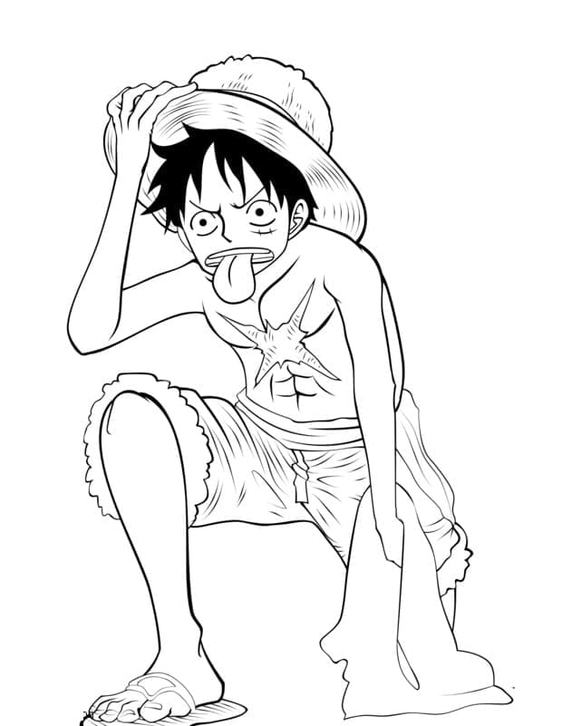 Printbare Luffy voor Kleuters