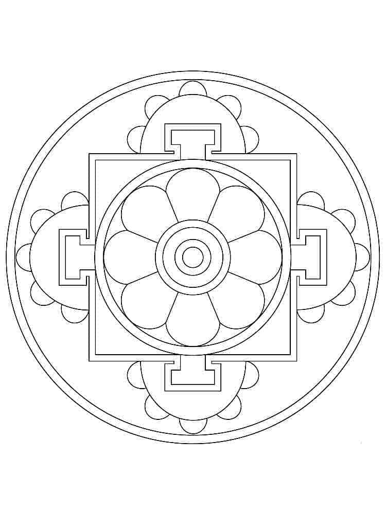 Printbare Mandala voor Volwassenen