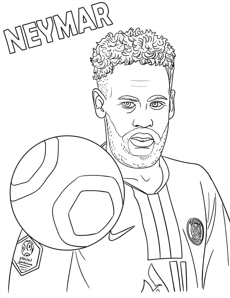 Printbare Neymar voor Kleuters