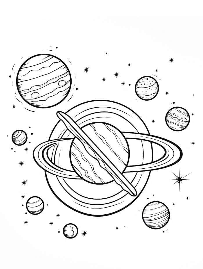 Printbare Planeet Illustratie