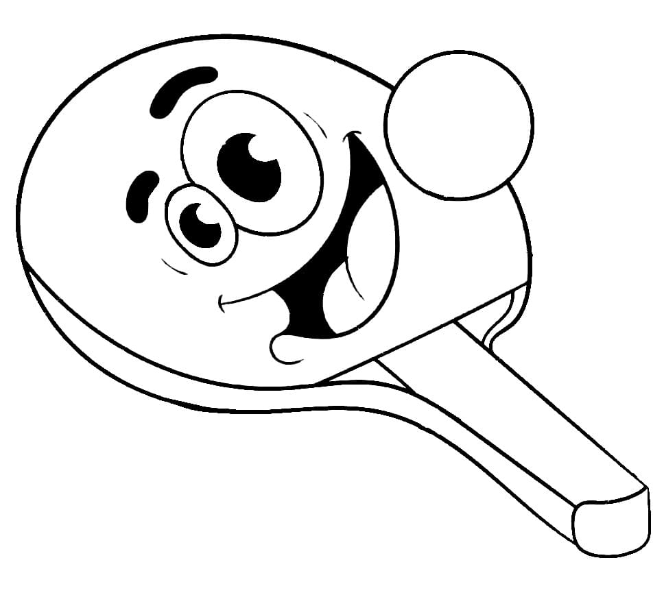 Printbare Tafeltennis Illustratie