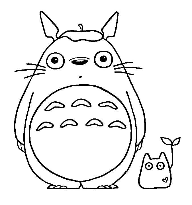 Totoro kleurplaat