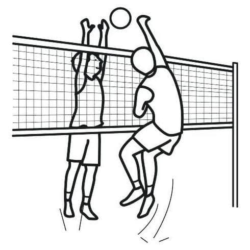 Printbare Volleybal Illustratie