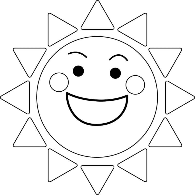 Printbare afbeelding van de zon