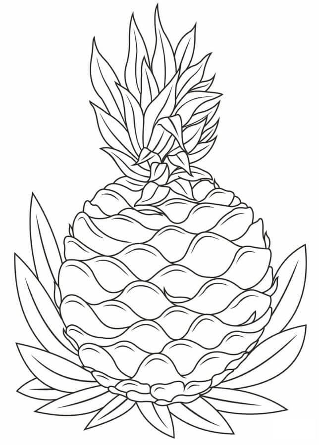 Printbare afbeelding van een ananas