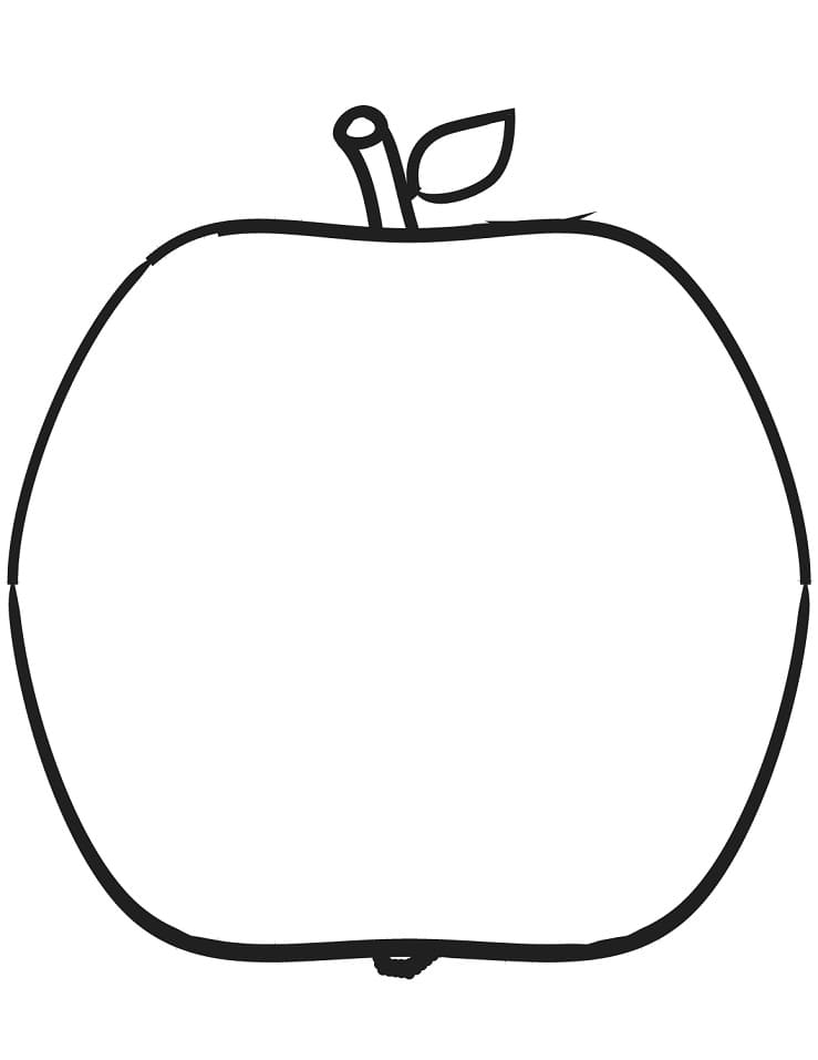 Printbare afbeelding van een appel