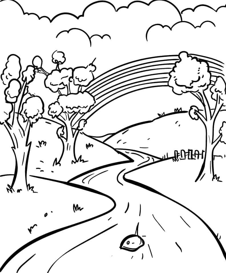 Printbare afbeelding van een landschap