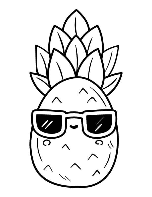 Printbare ananas afbeelding