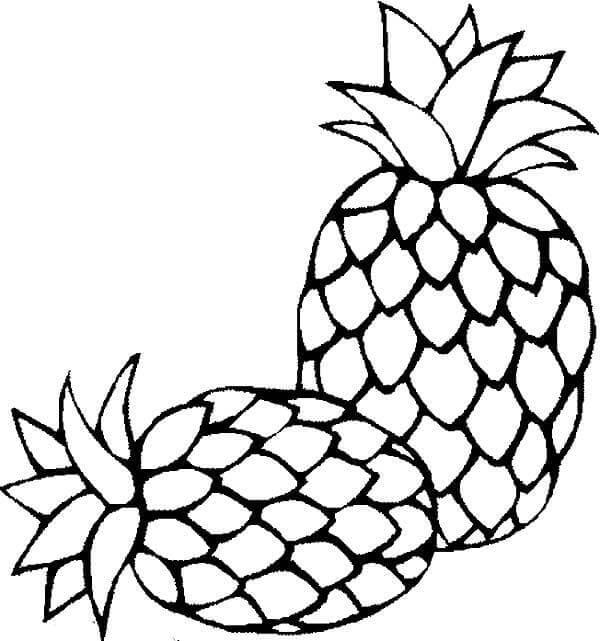 Printbare ananas voor kinderen