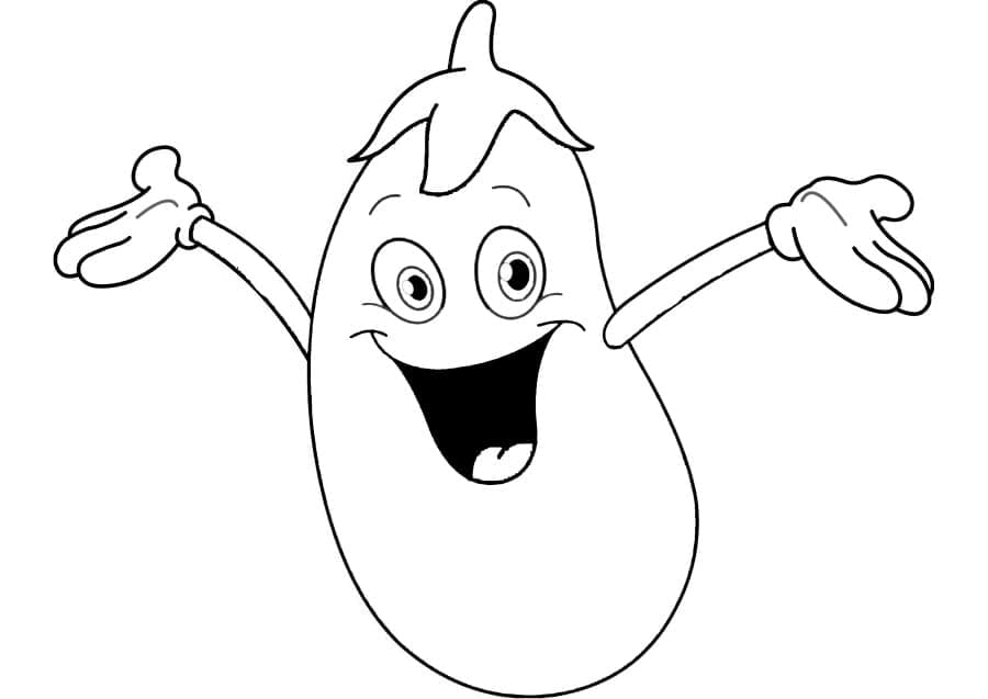 Printbare aubergine voor kinderen