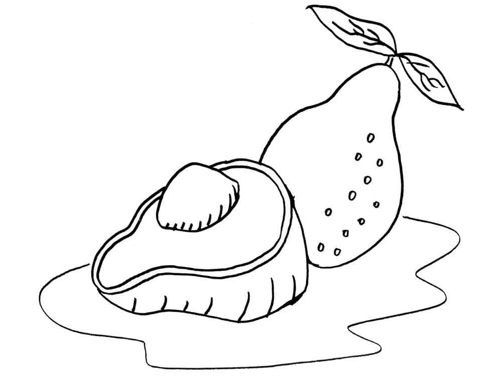 Printbare avocado afbeelding